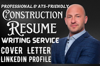 write construction, superintendent, consultant, architecture, engineering resume