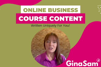 write elearning business coaching course content