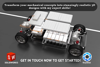 create mechanical designs, 3d cad models, and realistic renderings