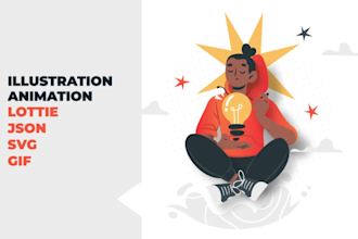 create custom lottie or svg or GIF animation for you