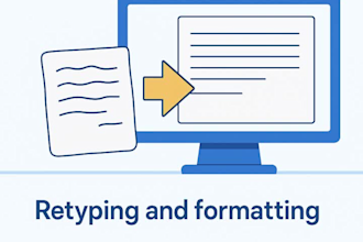 do excellent book typing