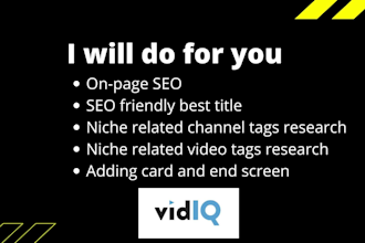 do youtube video SEO by vidiq or tubebuddy