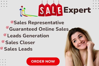 be your sales closer sales representative online sales lead generation expert