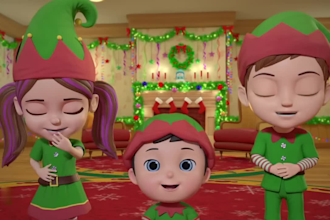 merry christmas animation 3d promo video character animation christmas video