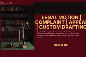 prepare legal documents, motions, petitions, lawsuits complaints and appeals
