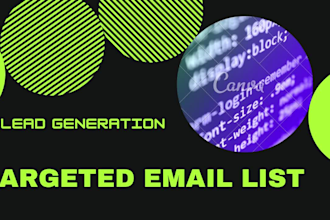 do data gathering, email scraping, b2b lead generation