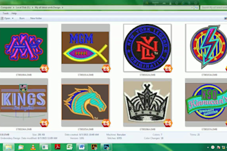 do embroidery  digitizing dst, emb, and cnd, in 2 hours