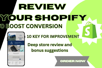 audit your shopify store and provide  a report with 10 improvements
