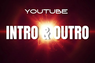 create custom youtube intro, logo intro and outro video