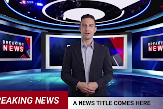 be creative spokesperson in breaking news videos for any language