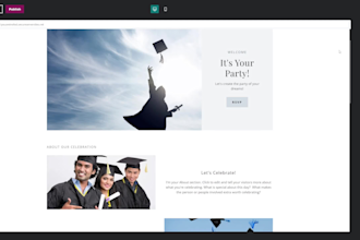 help you create a graduation website with an online rsvp invitation