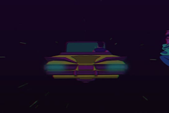 make trippy cyberpunk neon animation music video