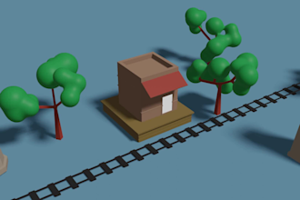 create a simple 3d low poly model for you