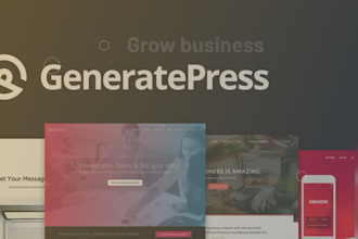 create wordpress site by generatepress gutenberg or elementor