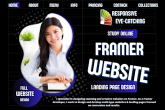 design a modern framer website design, framer landing page, framer developer