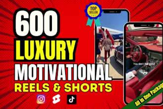 create luxury motivational youtube shorts, instagram reels and tik toks