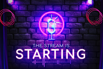 design stream overlay for twitch, obs, streamlabs, streamyard for live streaming