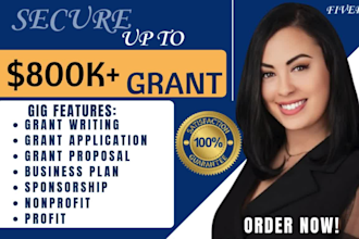 write and submit grant proposals, applications, grant research for nonprofit