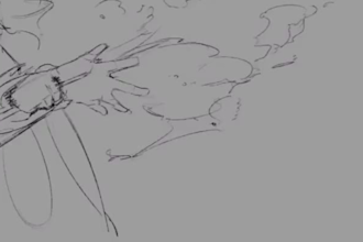 draw 2d line art frame by frame animation, pencil sketch, 2d hand drawn animatic