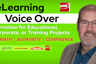 record an american voice over for your education course or elearning video