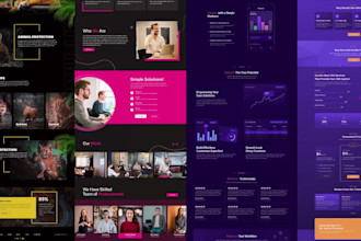 do clean professional web landing pages, website mockup designs in figma
