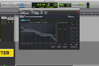 remove background noise, echo, repair, fix, clean audio