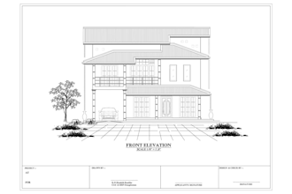 draw architectural elevation and section in auto cad