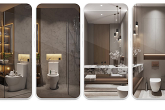 create impressive bathroom design and 3d rendering