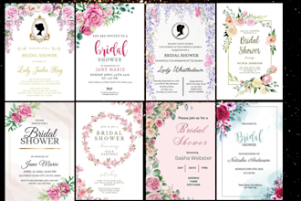 do beautiful save the date ,birthday, bridal shower and baby shower invitation