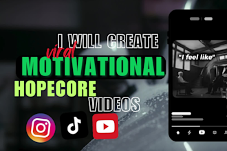 create short form motivational video edits for social media