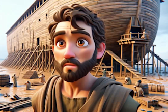 make ai animated bible stories videos for youtube channel