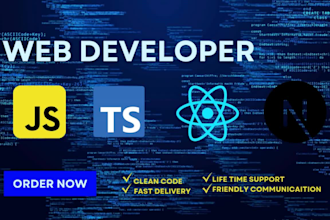 be your front end developer react and next js