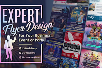 design a static or animated flyer for event, business, party