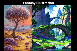 design fantasy concept art and illustrated worlds for games or books