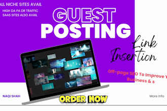 do saas guestpost with do follow backlinks and link insertion