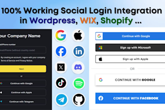 setup social login sign up with social media in any ecommerce business website