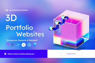 build interactive 3d portfolio website with three js