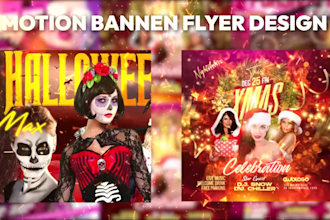 create motion flyer, banner, or poster for an event or party