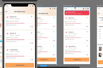 design wellness reminder app for medicine and fitness