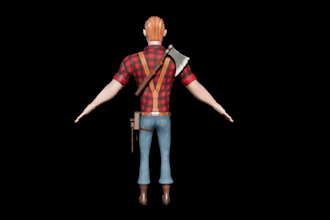 create  3d characters and props for games or animation