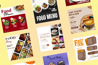 design professional food posters for your brand