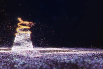 put your logo text in christmas tree intro animation video