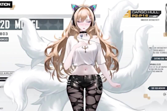 design and rig male or female live2d model live2d vbriger live2d vtuber model