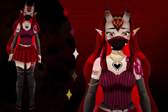 design 2d live vtuber model, live 2d rigging, live streaming avatar