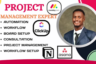 be your monday expert, clickup expert, monday crm, asana expert, monday training