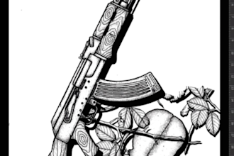 draw metal artwork dark art