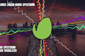 create audio spectrum or music visualizer with lyrics