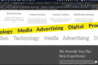 design website mockup and landing pages