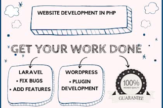 develop ,upgrade,fix your php,laravel,wordpress website