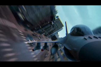 do 3d jet chase animation, 3d airplane animation, helicopter, 3d jet chase scene